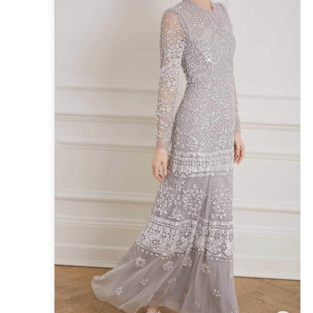 Needle & Thread Aurora dusk blue gown